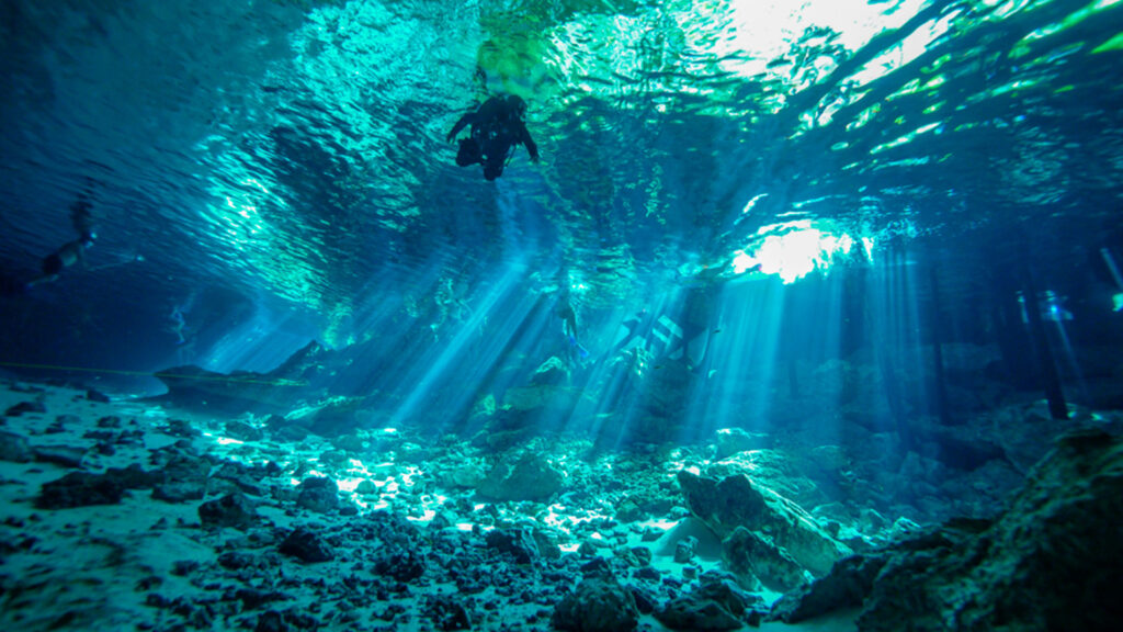 Dos Ojos & Bat Cave Tauchen Mexiko Höhle Tauchen Cave Cavern Cenote